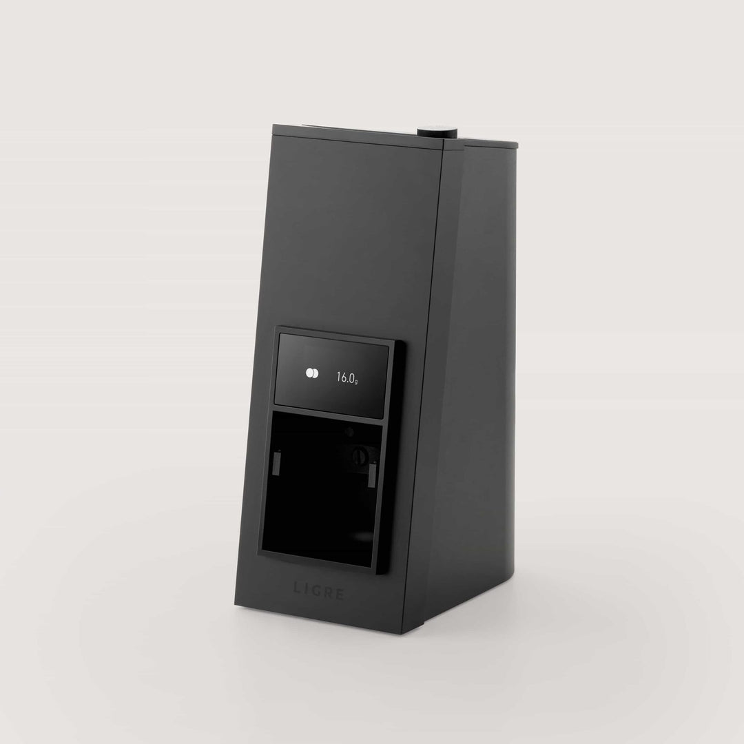 Ligre Siji Grind-by-Weight Kaffeemühle in Schwarz Matt – Coffee Coaching Club
