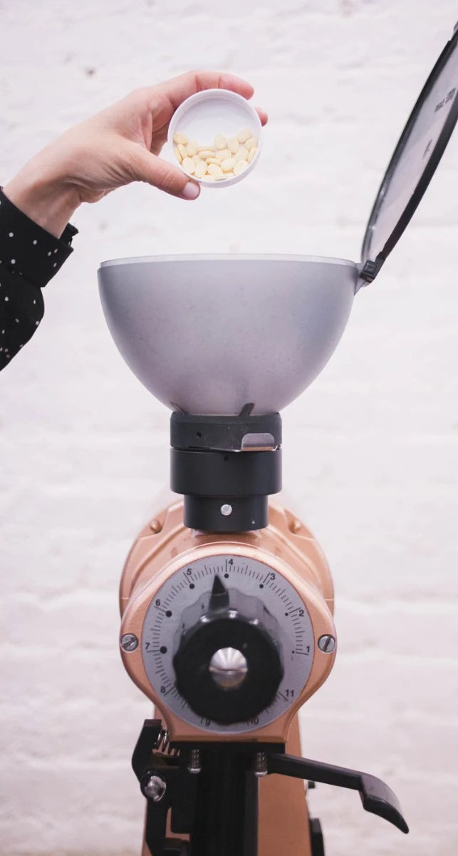 Urnex Grindz Muehlenreiniger Tabletten Kaffeebohnen-Form - Coffee Coaching Club