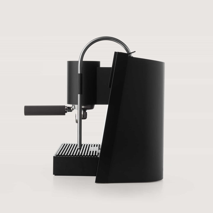 Ligre Youn designer espresso machine in matte black with beech accent – Coffee Coaching Club