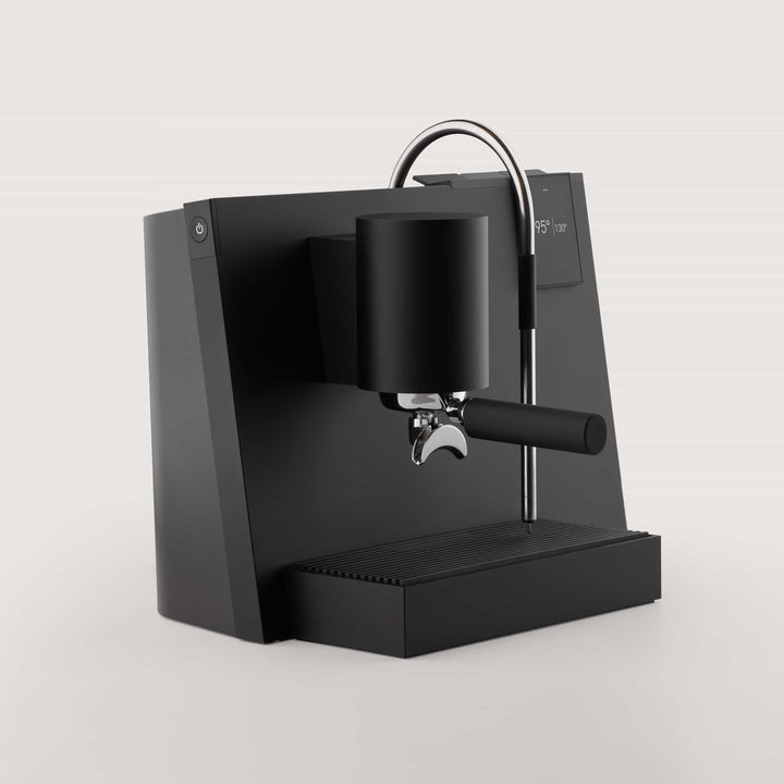 Ligre Youn designer espresso machine in matte black with beech accent – Coffee Coaching Club