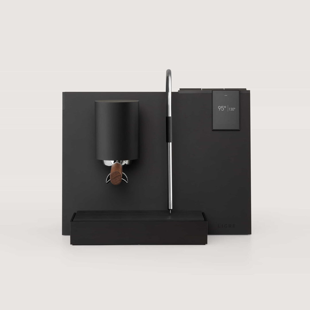 Ligre Youn designer espresso machine in matte black - Coffee Coaching Club