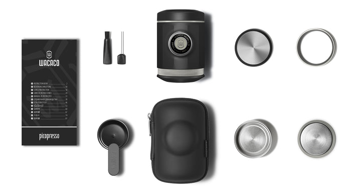 WACACO Picopresso, máquina de espresso portátil con funda - Negro - Coffee Coaching Club