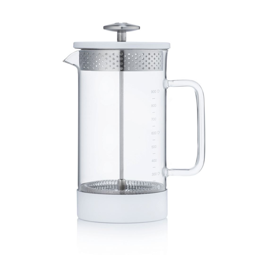 Plastic Free French Press - Core Coffee Press 1000 ml - Blanc - Coffee Coaching Club