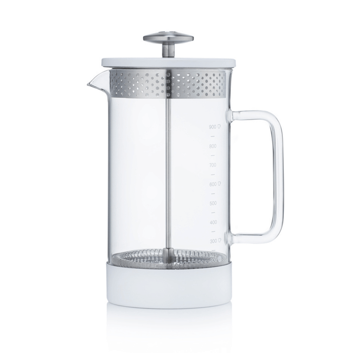 Plastic Free French Press - Core Coffee Press 1000 ml - Blanc - Coffee Coaching Club