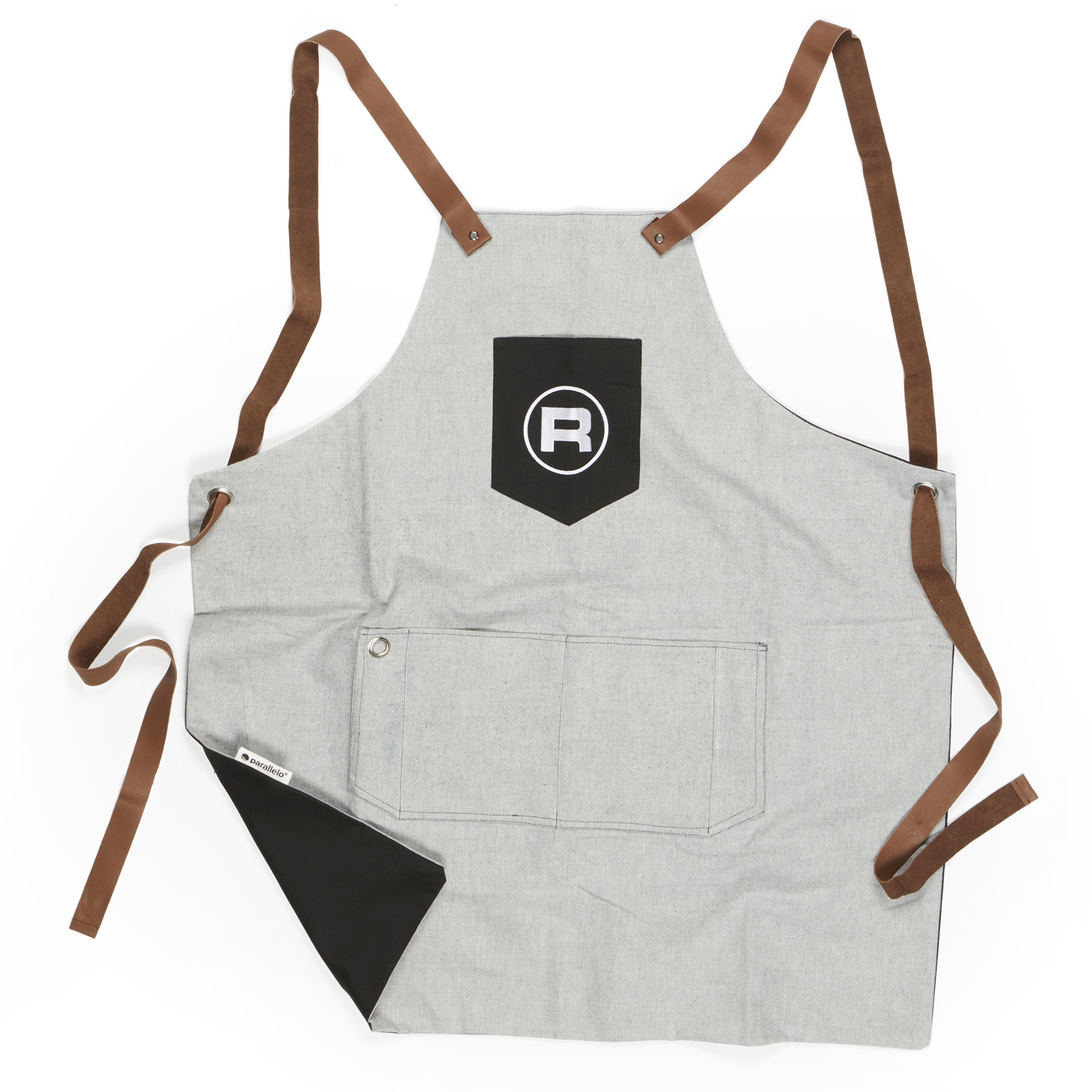 Delantal de barista Rocket reversible, tirantes marrones – Coffee Coaching Club 1