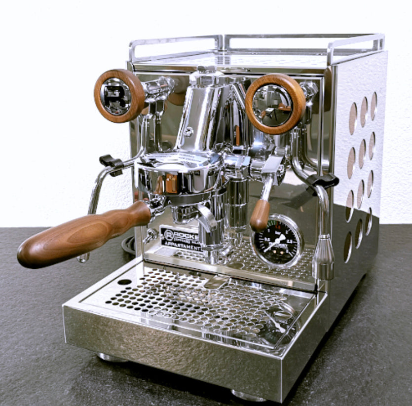 Handle for steam lever / brew lever made of black walnut - Coffee Coaching Club