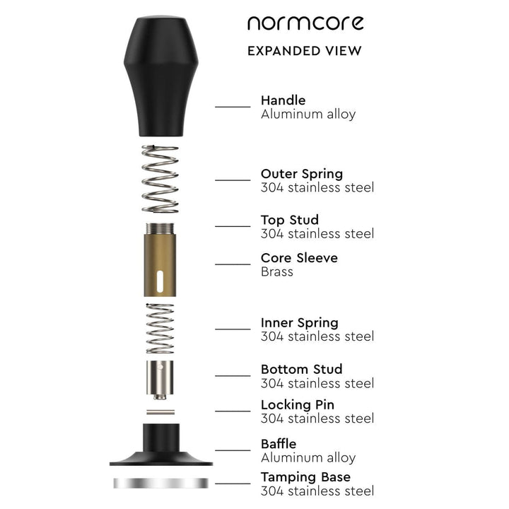 Normcore, tamper con regolazione della pressione 58,5 mm - Coffee Coaching Club