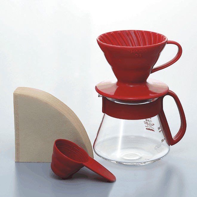 HARIO V60 Pour Over Kit, porcelain, 1-2 servings - Coffee Coaching Club