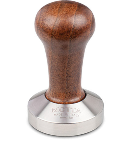 MOTTA flat tamper "Holz", brown, 58 mm - Coffee Coaching Club