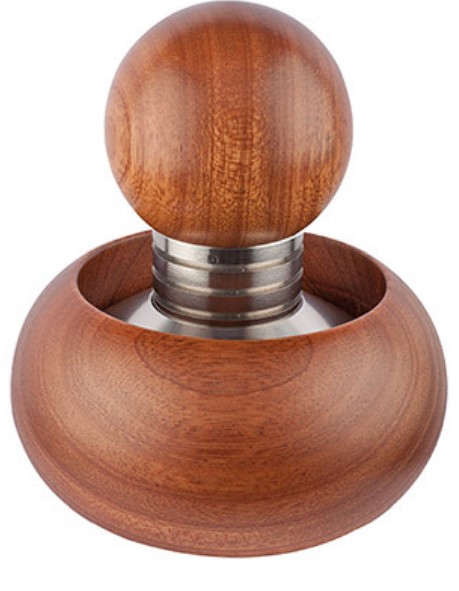 MOTTA Tamper piatto "Bubble" con base in legno 58mm - Coffee Coaching Club