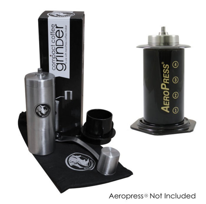 Rhino hand grinder Small with adapter for AeroPress - Coffee Coaching Club