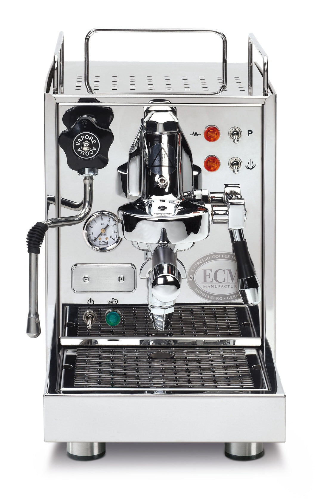 ECM Classika PID, máquina de espresso monocaldera – vista frontal – Coffee Coaching Club 1