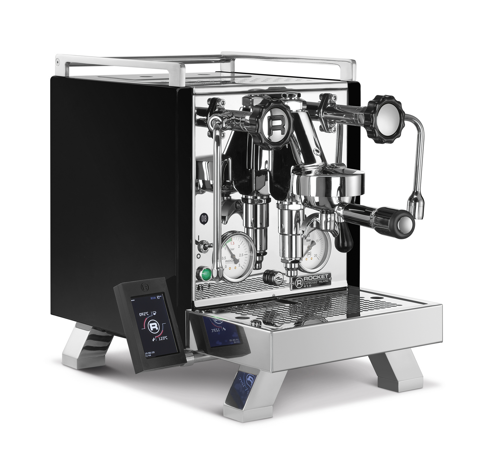 Rocket R Cinquantotto máquina de espresso de doble caldera en negro – Coffee Coaching Club 1