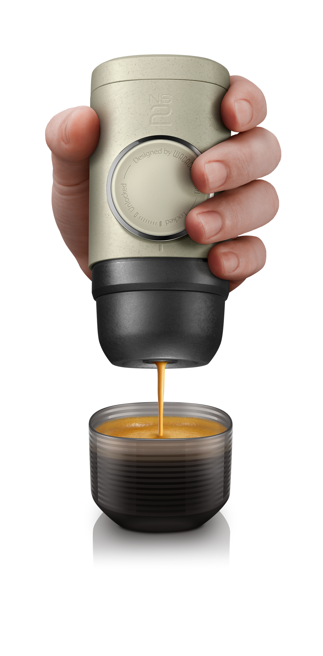 WACACO Minipresso NS2 máquina de espresso portátil + adaptador NS - gris oliva - Coffee Coaching Club